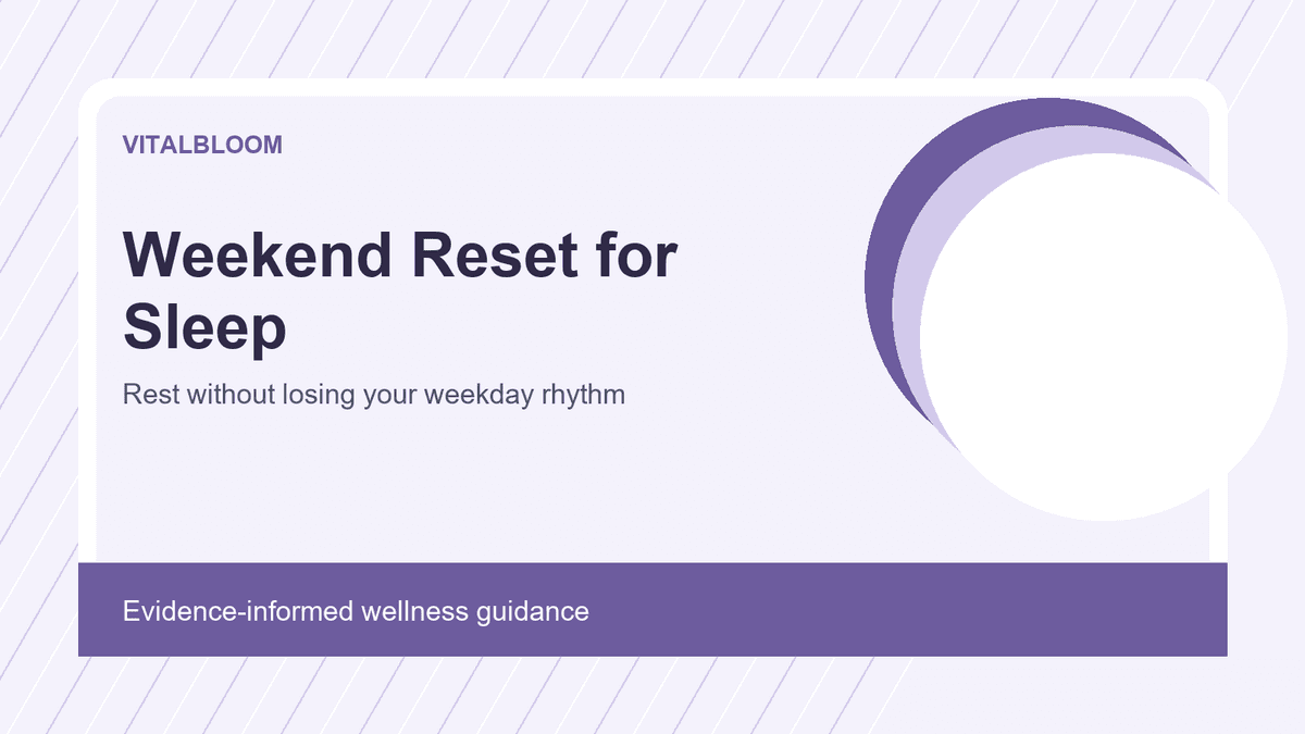 Weekend Reset for Better Sleep Without Wrecking Monday